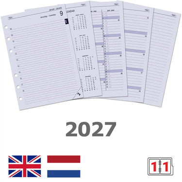 6201-27 210 x 144 mm 2027 A5 Planificateur recharge nl en